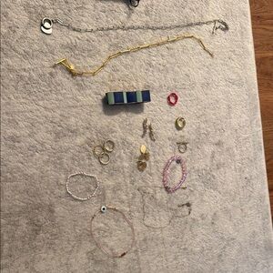 Elegant Gold and Blue Bracelet Set